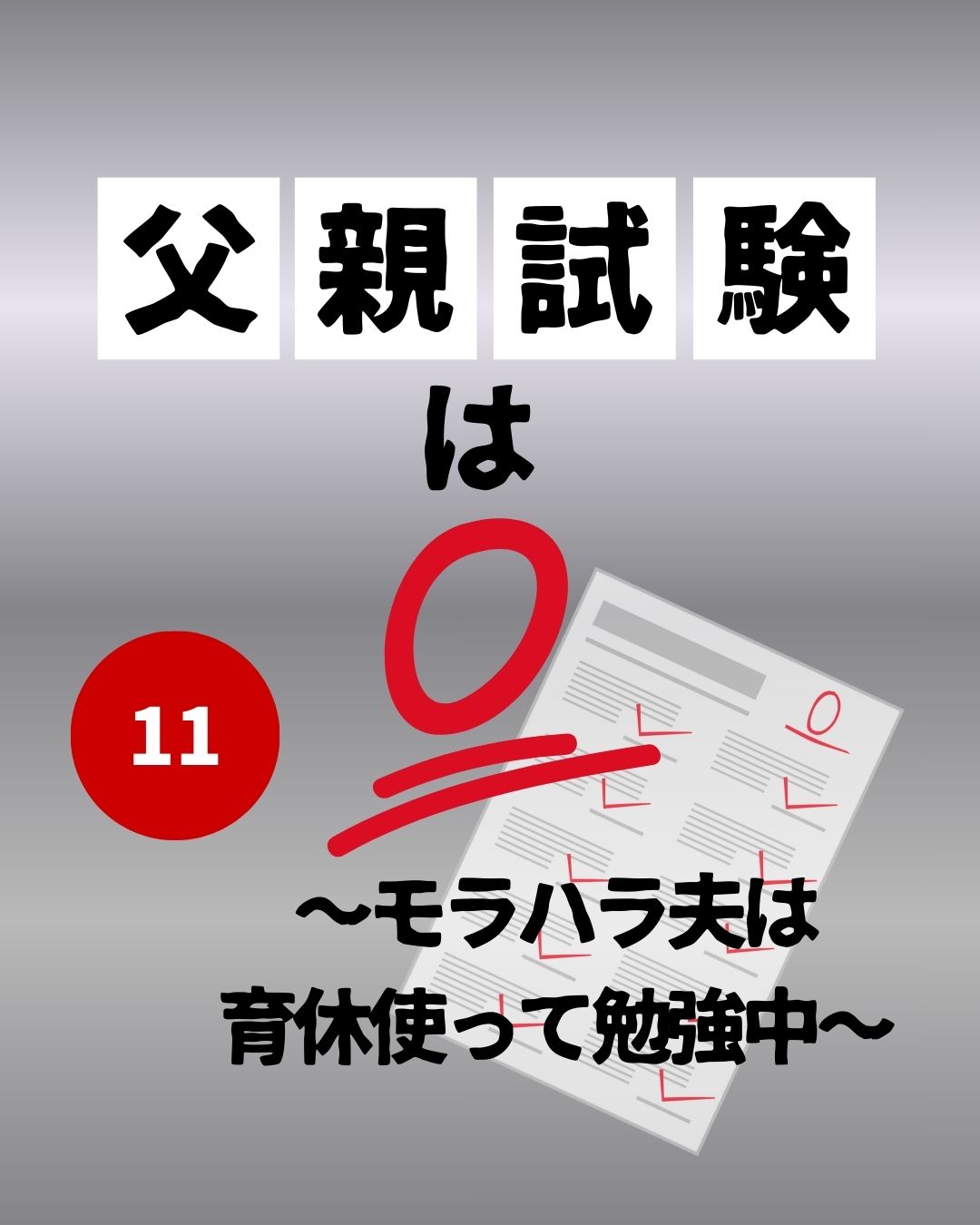 #11父親試験は0点！！